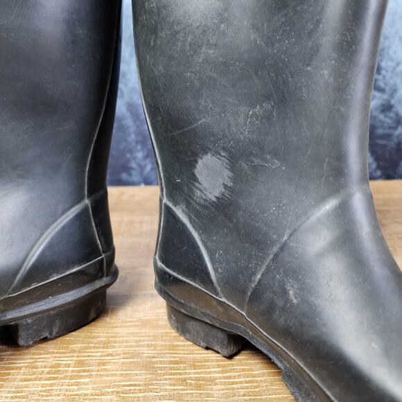 Hunter Original Huntress Waterproof Tall Black Rain Boots | US 5M/6F - Picture 3 of 12